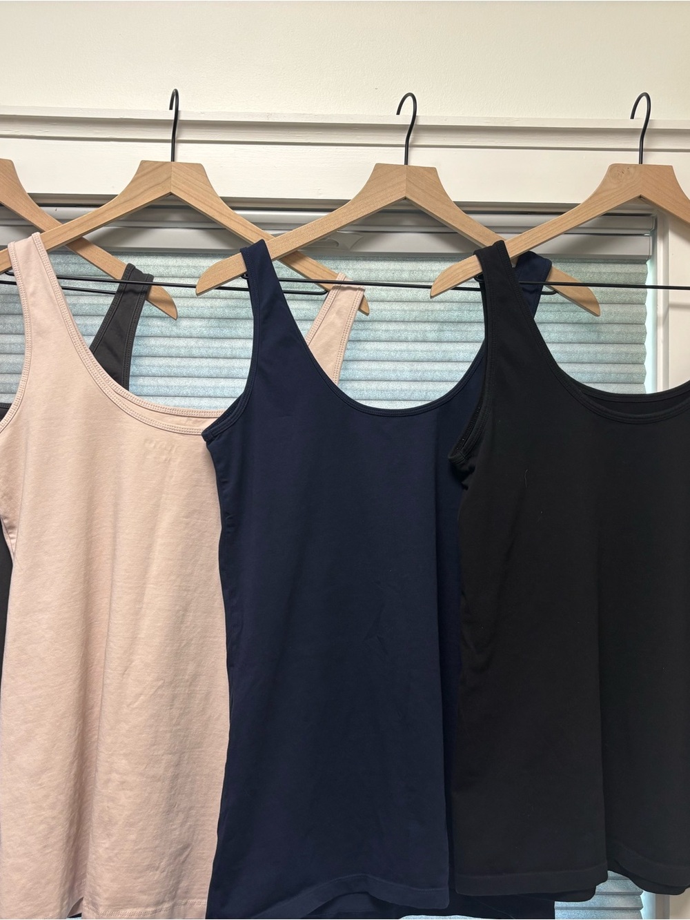 Set of 4: Women’s Classic Tank Top - Black, Navy, Gray & Blush